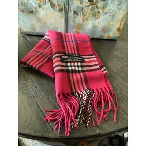 Cashmere Plaid Pink Scarf